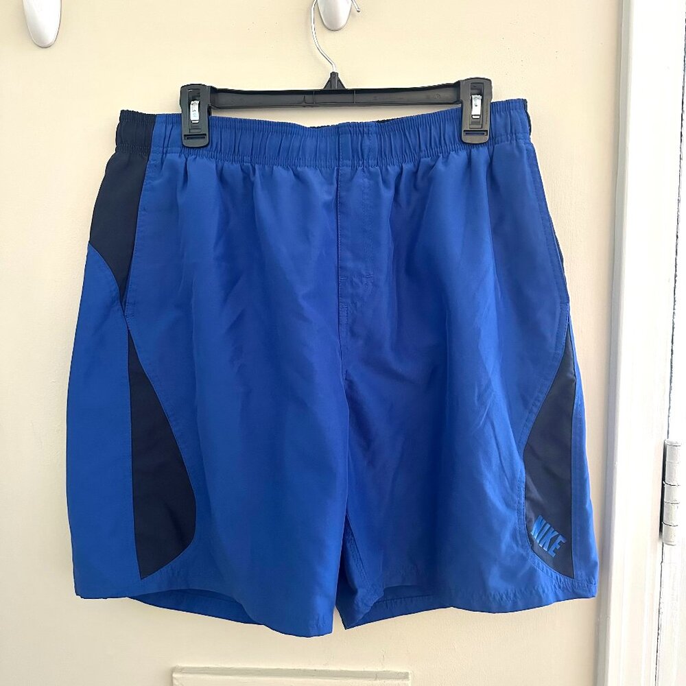 NIKE Vintage Blue Swim Trunks Mesh Lined Size L